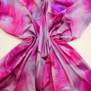 Lycra Fabric Hot Flower Pink Wine