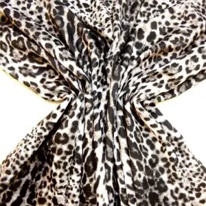 Scuba Jersey Fabric Animal Print Prairie Dog Black Grey