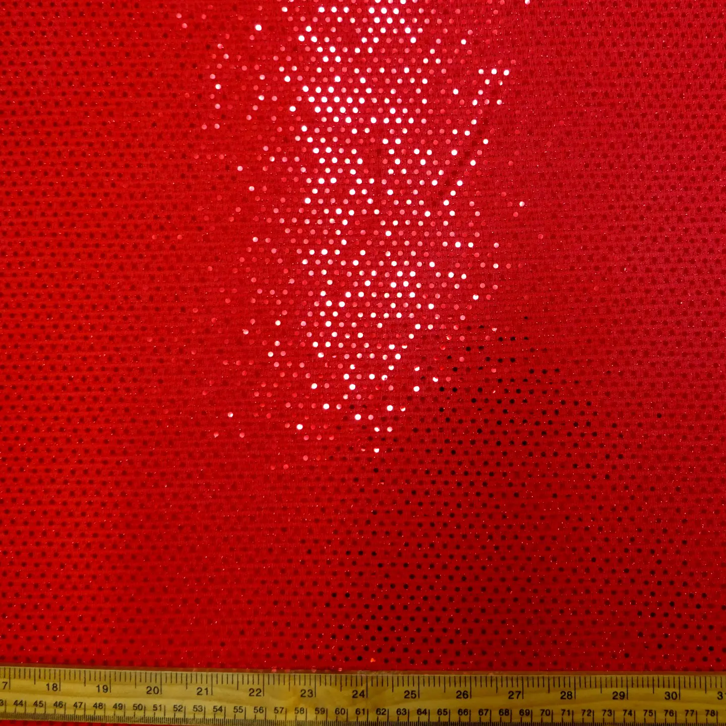 Sequin Fabric On Jersey Sequin Discs On Glitter Speckles Red