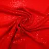 Sequin Fabric On Jersey Sequin Discs On Glitter Speckles Red