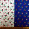 Christmas Polyester Cotton Fabric Christmas Robins