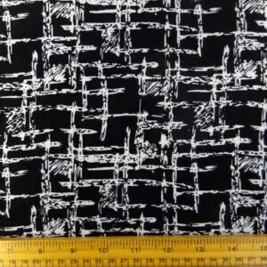 Corduroy Fabric Skinny Rib Chopsticks Black White