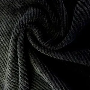 Corduroy Fabric Buttersoft 8 Wale Cord Black