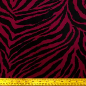 Crepe Fabric Silky Soft Marocain Pine Tips Wine Black