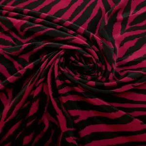 Crepe Fabric Silky Soft Marocain Pine Tips Wine Black