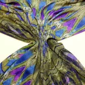 Crepe De Chine Fabric Silky Viper Sniper Sage Royal