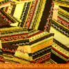 Crepe De Chine Fabric Silky Bali Grass Mustard Black