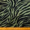 Crepe Fabric Silky Soft Marocain Pine Tips Khaki Black