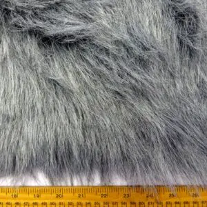 Faux Fur Fabric Thick Lustrous Growler Dark Grey