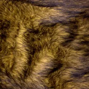 Faux Fur Fabric Thick Lustrous Growler Gold Black