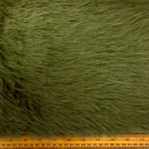 Faux Fur Fabric Thick And Fluffy Lions Mane Olive