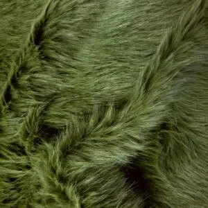 Faux Fur Fabric Thick And Fluffy Lions Mane Olive