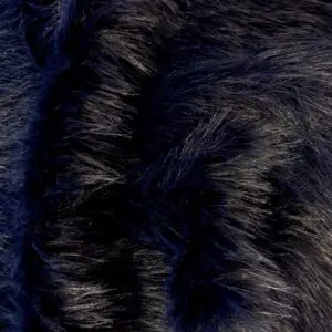 Faux Fur Fabric Thick And Fluffy Lions Mane Navy