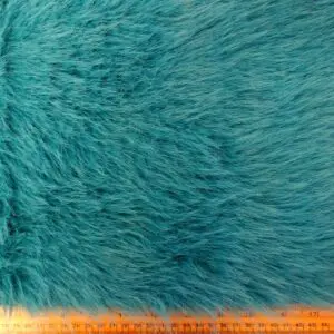 Faux Fur Fabric Thick And Fluffy Lions Mane Turquoise