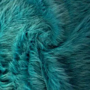 Faux Fur Fabric Thick And Fluffy Lions Mane Turquoise