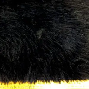 Faux Fur Fabric Thick And Fluffy Lions Mane Black
