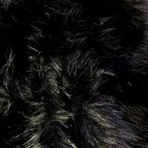Faux Fur Fabric Thick And Fluffy Lions Mane Black