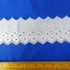 Broderie Anglais Lace Trim Battenberg Flat 8cm Wide White