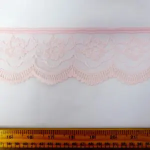 Flat Lace Trimming 7cm Wide Code 1070 Pink