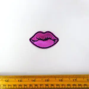 Sew On Motif Foil Lips Pink