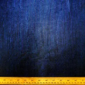 Foil Jersey Fabric Jazz Man Stripe Blue/Black