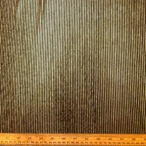 Foil Jersey Fabric Jazz Man Stripe Gold/Black