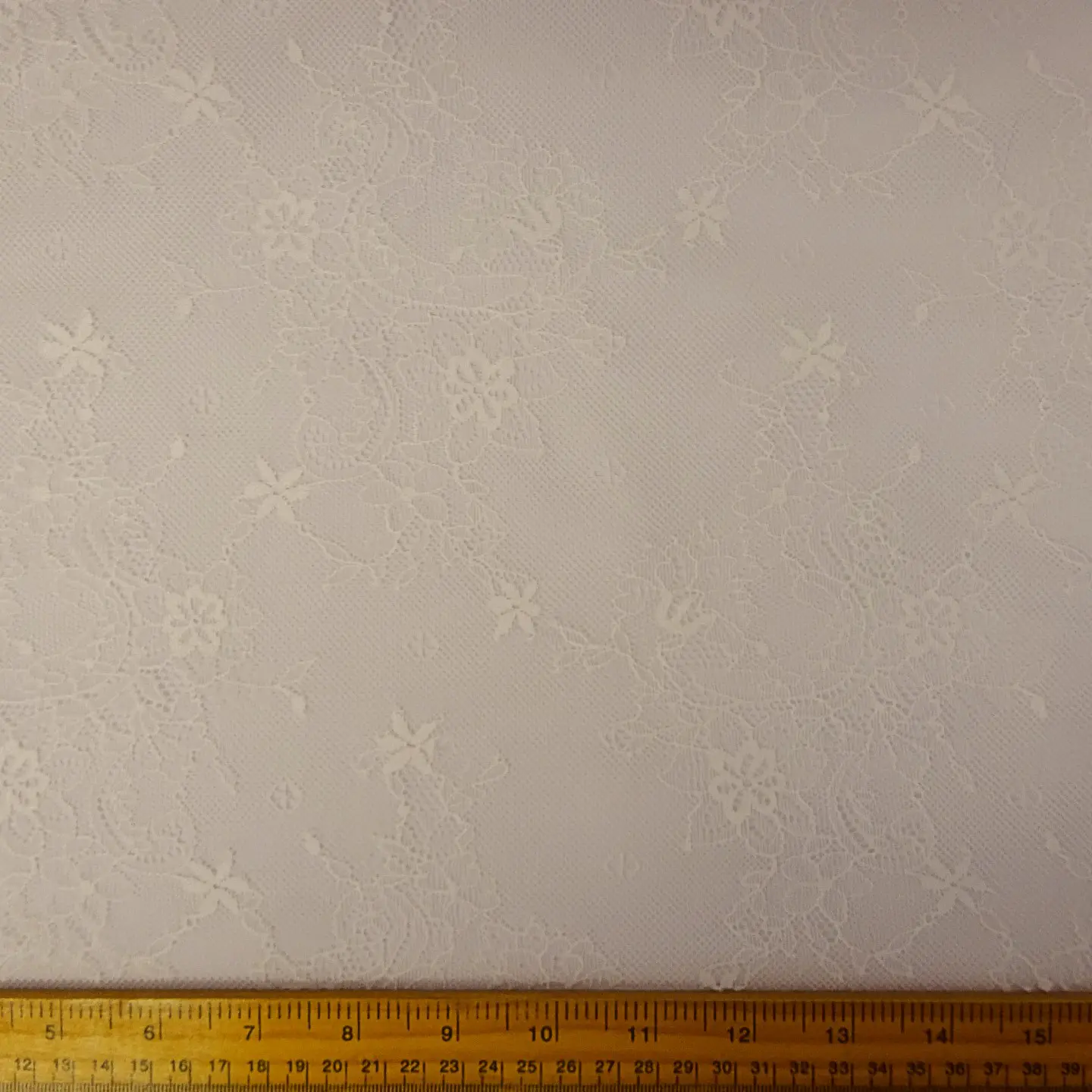 Lace Fabric Delicate Pansy Ivory