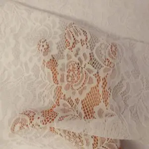 Lace Fabric Stretch Lace Rose Rosie Ivory