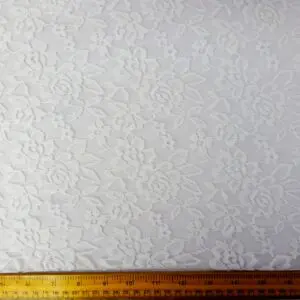 Lace Fabric Stretch Lace Sugar Rose White