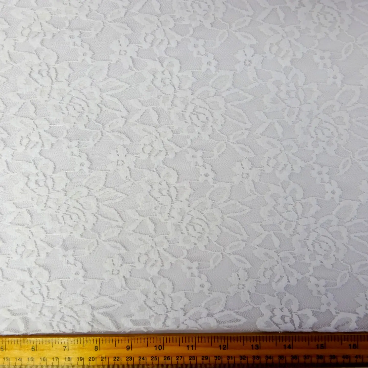 Lace Fabric Stretch Lace Sugar Rose White