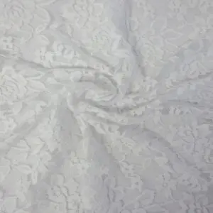 Lace Fabric Stretch Lace Sugar Rose White