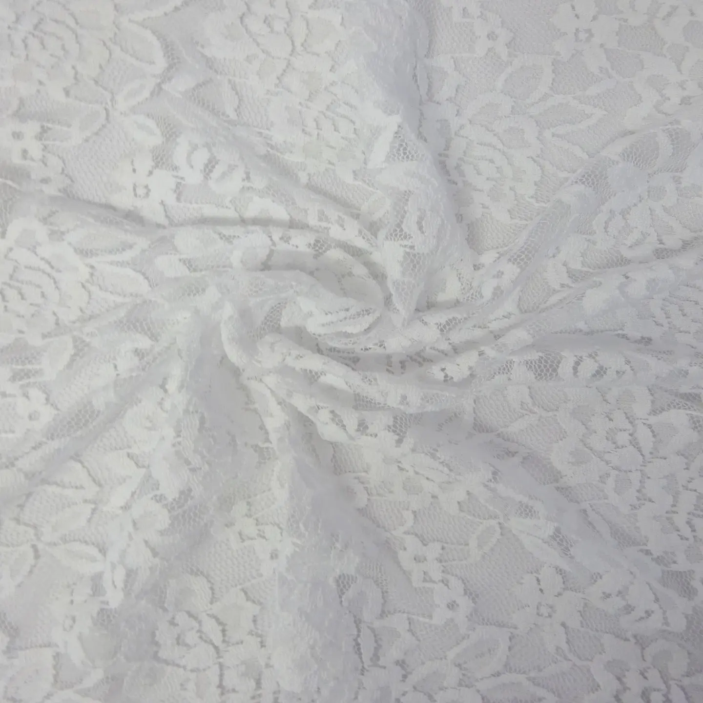 Lace Fabric Stretch Lace Sugar Rose White