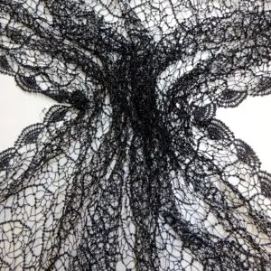 Lace Fabric Spider Mesh Black/Silver