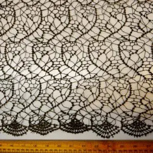 Lace Fabric Spider Mesh Black/Gold
