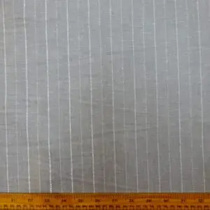 Linen Mix Fabric Suiting Herringbone Stripe Grey