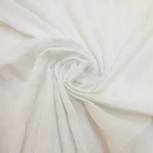 Cotton Fabric Big Seersucker White