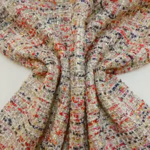 Suiting Fabric Bouclé Faux Chanel Sloan Ranger Ivory