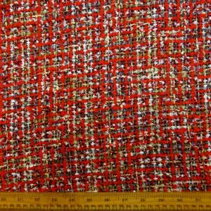 Suiting Fabric Bouclé Faux Chanel Sloan Ranger Red