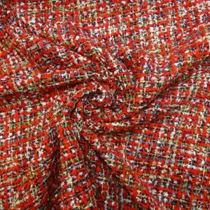 Suiting Fabric Bouclé Faux Chanel Sloan Ranger Red