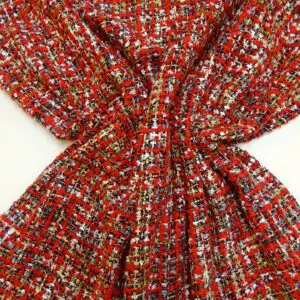 Suiting Fabric Bouclé Faux Chanel Sloan Ranger Red
