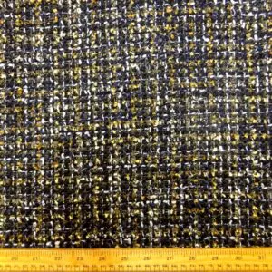 Suiting Fabric Bouclé Faux Chanel Sloan Ranger Mustard Black