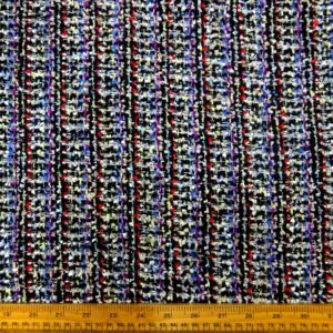 Suiting Fabric Bouclé Faux Chanel Sloan Ranger Purple Black
