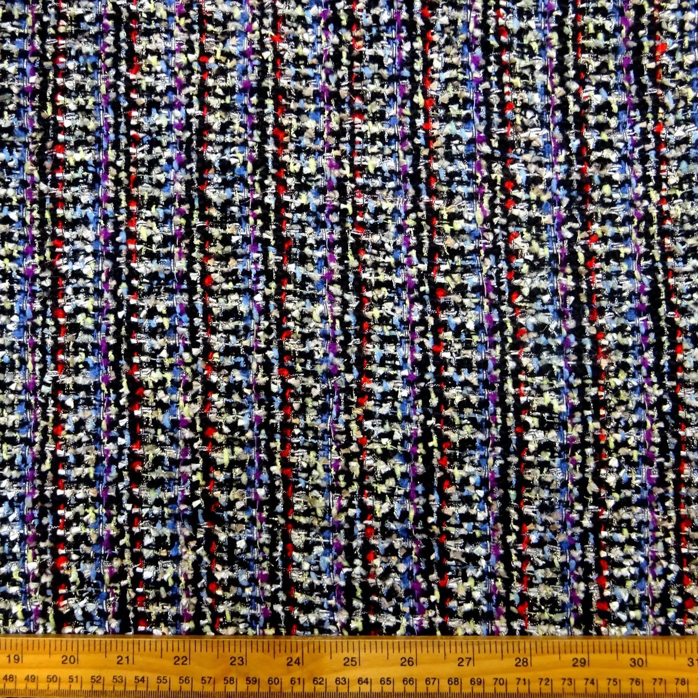 Suiting Fabric Bouclé Faux Chanel Sloan Ranger Purple Black
