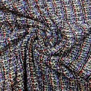 Suiting Fabric Bouclé Faux Chanel Sloan Ranger Purple Black