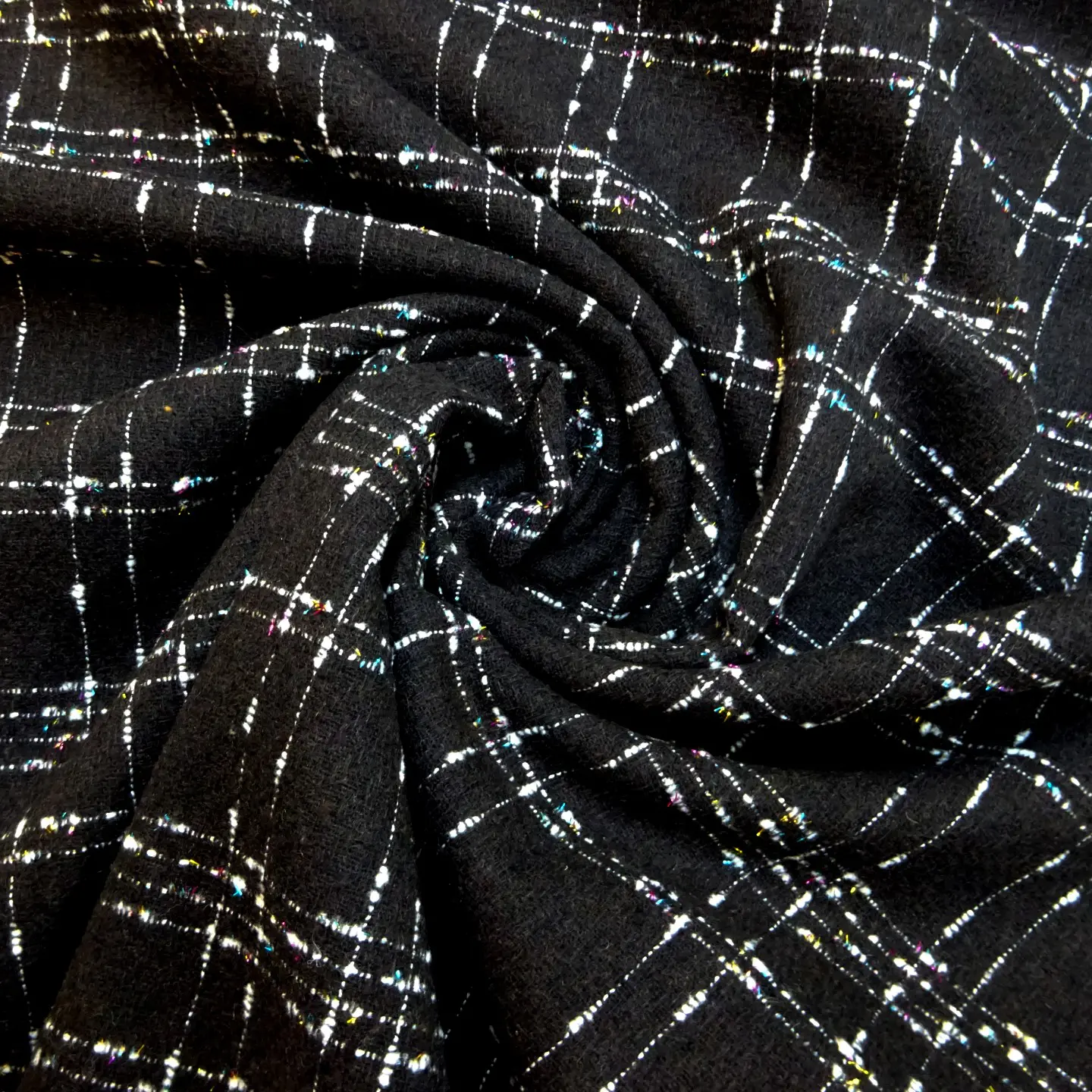 Suiting Fabric Bouclé Chocolate Plums