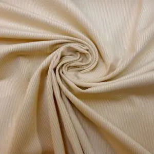 Corduroy Fabric Plain Vanilla Ivory