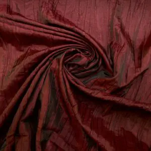 Taffeta Fabric Pleated Creased Wine Shot Black