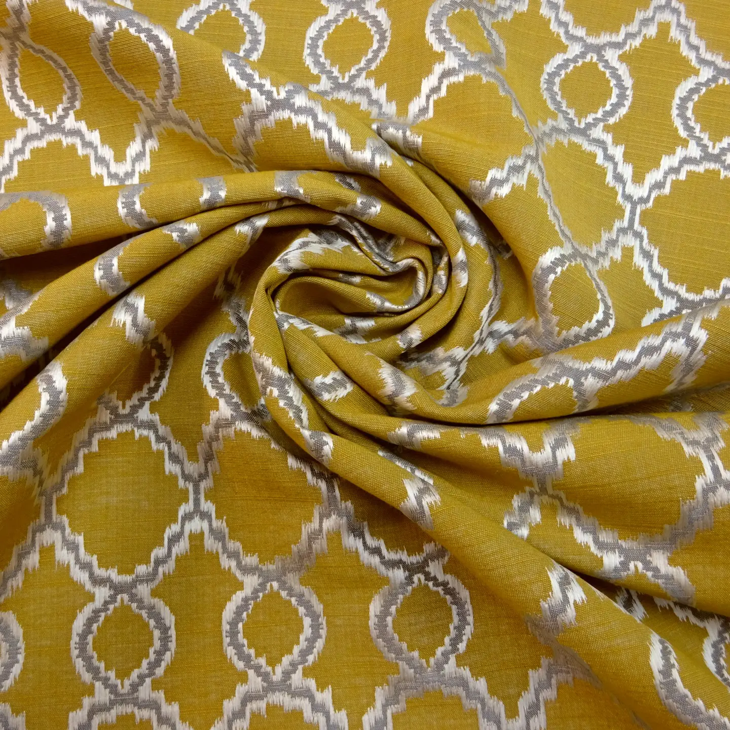 Curtain Fabric Opel Trellis Golden