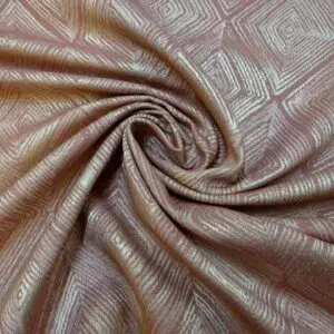 Curtain Fabric Diamond Prisms Dusky Pink/Silver