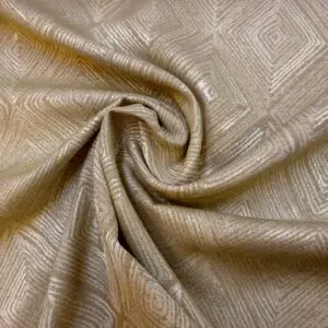 Curtain Fabric Diamond Prisms Taupe/Silver